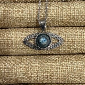 Blue sheelite necklace